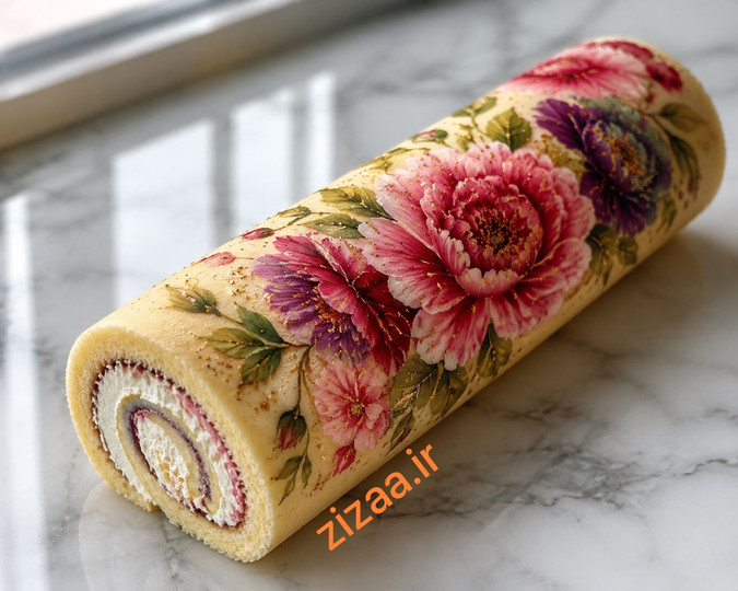 آموزش نقاشی روی رولت و کیک