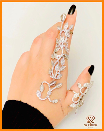 طلا سفید و جواهر